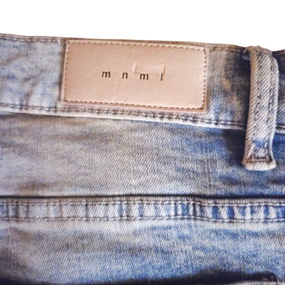 Mnml Jeans Mens 40x33 Blue Acid Wash Jeans Stretch Denim Straight Leg - Picture 4 of 5